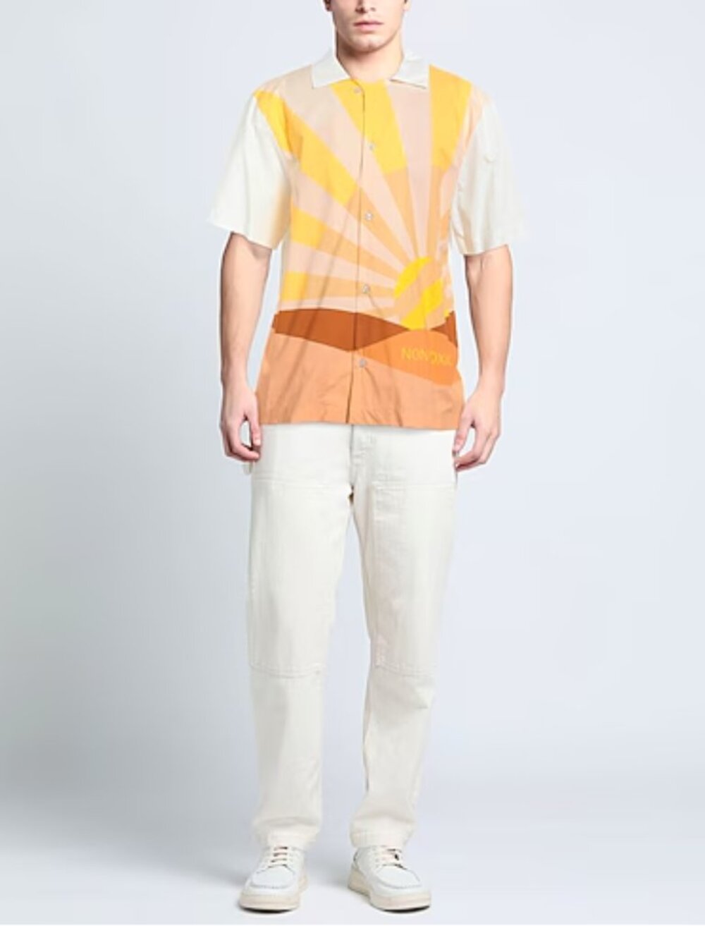 EBIT Made in Italy Sunrise Graphic Cotton Button-Up Shirt | Men's Medium | NWT | - Picture 3 of 4
